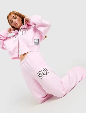 Studio 90 Wide Leg Jogginghose - Damen, Rosa - female - Size: S - Nike - FashionsVida