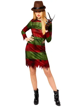 Freddy Krueger Kostüm Damen Nightmare Horror Kleid Klauen - female - RIETHMULLER - FashionsVida