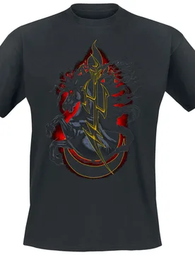 T-Shirt - Glowing Horse - S bis M - für Männer - Größe S - schwarz - Lizenziertes Merchandise! - Männer - male - The Hu - FashionsVida