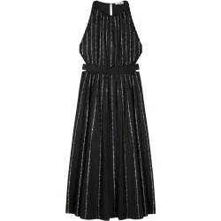 Vestido largo con strass y espalda abierta