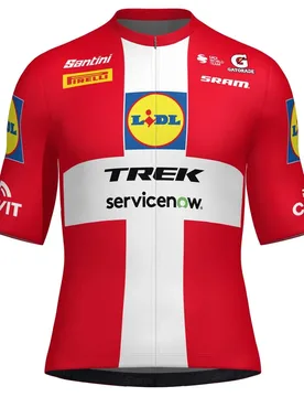 Maglia A Maniche Corte Lidl Trek Denmark National Champion Multicolor - Santini - FashionsVida