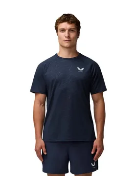 T-shirt à Manches Courtes Adapt Aop Midnight Navy / White XL - Castore - FashionsVida