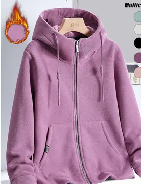 Chaqueta de forro polar grueso 2025, producto de alta demanda para mujeres en primavera, otoño e invierno, adecuada para esquí y otros deportes de o - Shein - FashionsVida