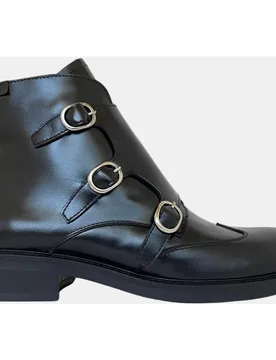 Botines de mujer en piel con tacón bloque - Luis Gonzalo - FashionsVida