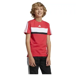 Maglietta A Maniche Corte Seasonal Essentials Tiberio 3 Stripes Pure Ruby / White 7-8 Anni