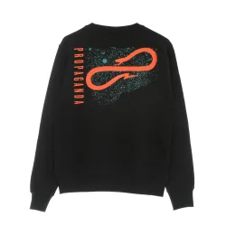 Felpa Leggera Girocollo Uomo Dust Crewneck Black