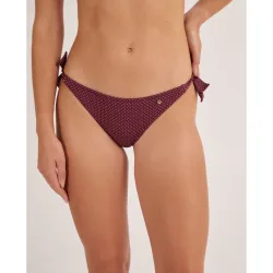 Braga de bikini clásica con topos azules