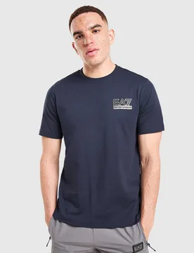 Mens Back Vertical Logo T-Shirt - Blu, blu blu Uomo taglia XXL - Emporio armani - FashionsVida