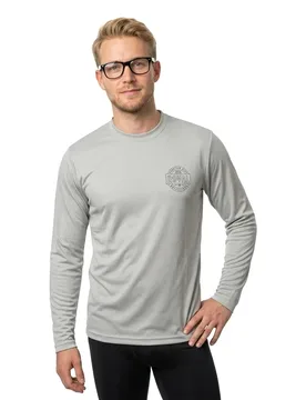 Maglia Da Enduro A Maniche Lunghe Core Outfitters Grey Heather - Royal - FashionsVida