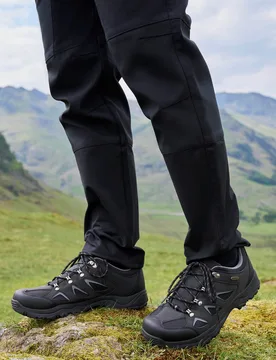 Adventurer Mens Waterproof Walking Shoes - Black - Black - Size: 8 - Mountain Warehouse - FashionsVida