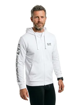 Ea7 Felpa Con Zip 7m000568_af13512 White M - Emporio armani - FashionsVida