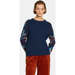 Jersey de mujer mangas jacquard