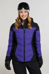Resort Womens Padded Ski Jacket - Purple - Purple - Size: 14