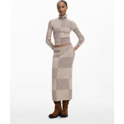 Jersey de mujer cuello alto cuadros