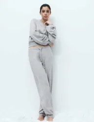 Knitted Loungewear Joggers Grey Marl female