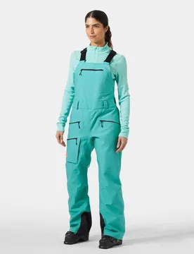 Women's Powderqueen Bib Pants 2.0 Green XS - Signal Green - Female - Helly Hansen - FashionsVida
