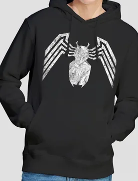 Unisex Venom Emblem Hoodie in Black Size: 2XL - Black - Size: 2XL - Marvel - FashionsVida