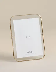 Rounded Photo Frame 5x7 inch Gold