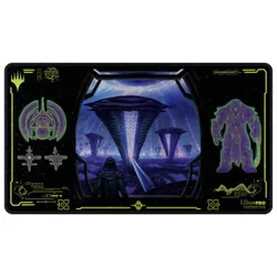 MTG Edge of Eternities Holofoil Playmat featuring Susur Secundi, Void Altar