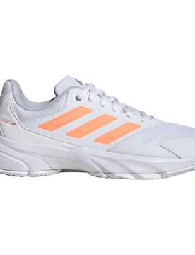 Courtjam Control 3 All Court Shoes Ftwr White / Beam Orange / Crystal White UK 4.5 - Adidas - FashionsVida