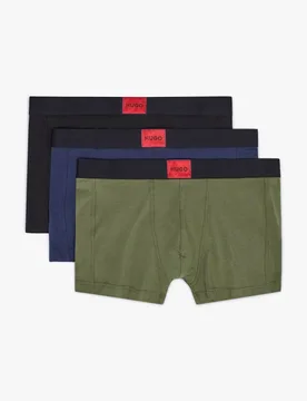 Pack Cotton Rich Trunks Khaki Mix male - Hugo Boss - FashionsVida