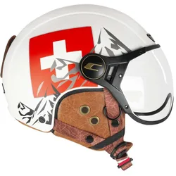 Casco Bici 801C EBI SVIZZERA Bianco Rosso opaco taglia XS