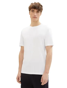 T-shirt à Manches Courtes 1042368 3 Unités White S - Tom tailor - FashionsVida
