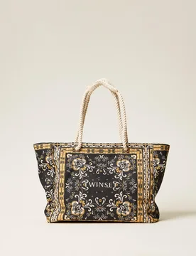 Cabas en toile avec imprimé - TWINSET - FashionsVida