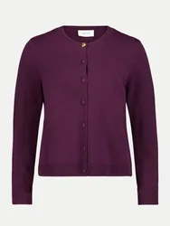 Strickjacke mit Knopfleiste Violett 40