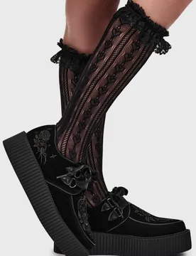 Gothic Creepers - What Darkness Returns - Nocturnal Creepers - EU36 bis EU41 - für Damen - Größe EU40 - schwarz - Frauen - female - Killstar - FashionsVida