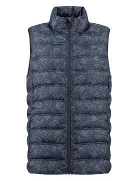 Weird Fish Fima Printed Showerproof Gilet Size 8 - new-arrivals all new-arrivals womens women women all-womens women coats-jackets women coats-jackets - Rich Navy - FashionsVida