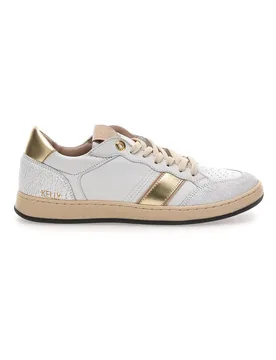 Sneaker bianca in vera pelle con dettagli oro Kelly 39 - PITTARELLO CAPSULE - FashionsVida