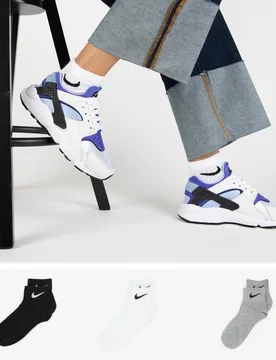 Chaussettes X3 Quarter gris 39/42 - Nike - FashionsVida