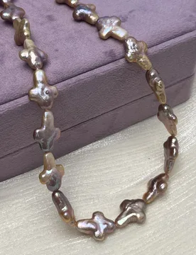 X14mm5A Natural Freshwater Purple Small Cross Bead Pearl Isolated Jewelry Make DIY Necklace Bracelet Accessories Wedding Women - Aliexpress - FashionsVida