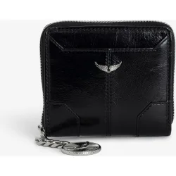 Zadig & Voltaire - Monedero de mujer mini en cuero charol vintage