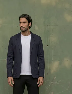 Street One Sakko in Unifarbe mit Taschen male Blau - Street One MEN - FashionsVida