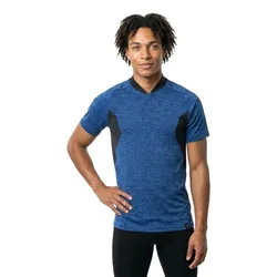 Polo à Manches Courtes Accelerate 18083 Azure Blue / Dark Navy 4XL