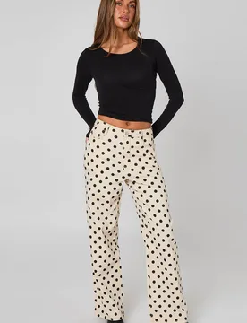 Women's Spot Jeans in Cream Size: 10 - Cream - Size: 10 - Urban Bliss - FashionsVida