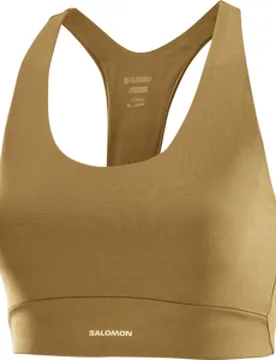 Shakeout Core Sport-BH Damen Brilliant Olive Gr. L - Salomon - FashionsVida