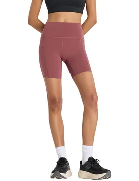 Pantaloni Corti Rc Pocket High 6 Washed Burgundy XS - New Balance - FashionsVida