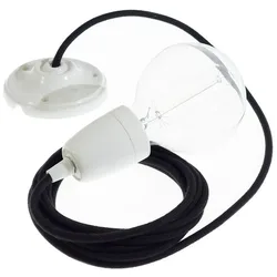 Cables Suspension Luminaire Rc04 2 M Black / White One Size