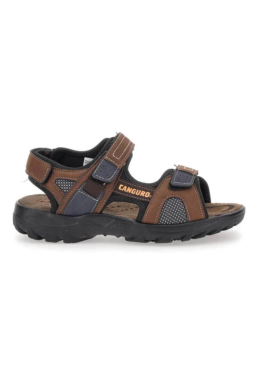 Sandali Marroni Con Strappi in Velcro 1015 40 - CANGURO - FashionsVida