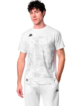 T-shirt à Manches Courtes Ivonu Pro White / Grey Lunar L - Kappa - FashionsVida