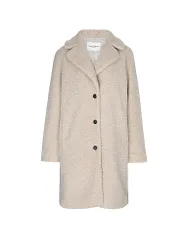 Abrigo de piel sintética beige 32