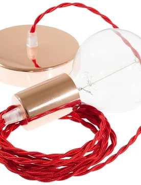 Cables Suspension Luminaire Tm09 1 M Red / Copper One Size - Creative - FashionsVida