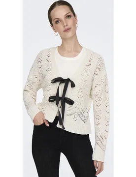 Cárdigan de mujer estilo crochet de manga larga - Only - FashionsVida