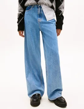 Vaquero de mujer de tiro alto y pernera ancha - Tommy Jeans - FashionsVida