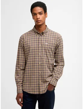 Camisa de hombre de manga larga y logo en lado izquierdo - Barbour - FashionsVida