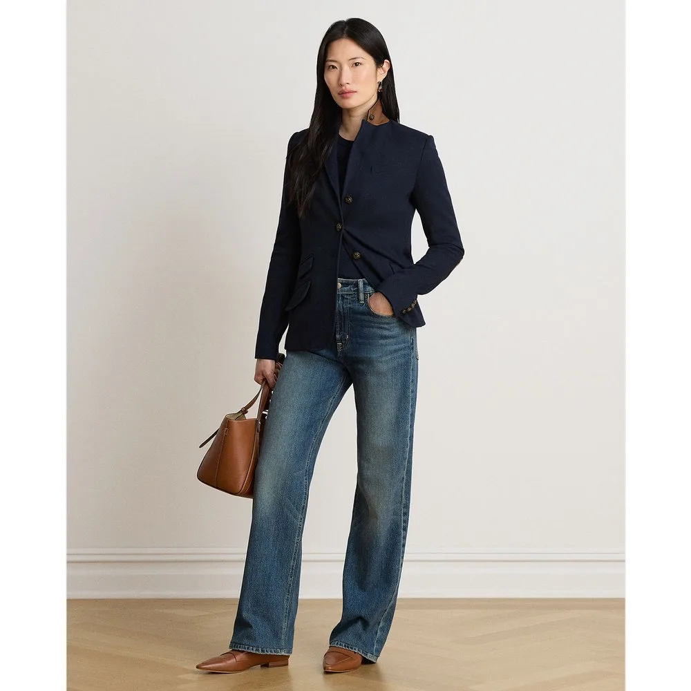 Blazer de mujer de jacquard en espiga de algodón - Lauren Ralph Lauren - FashionsVida