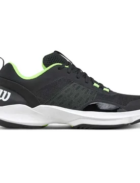 Hurakn Pro V2 Padel Shoes Black / White / Green Gecko UK 11 - Wilson - FashionsVida